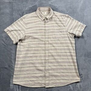 Marine Layer Stretch Selvage Baja Stripe Short Sleeve Shirt Men's XL